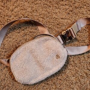Lululemon Athletica Tan Sherpa Belt Bag